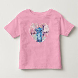 Lilo & Stitch   Stitch Watercolor Valentine Heart Toddler T-shirt