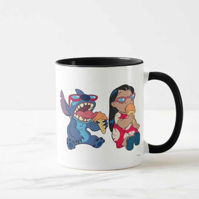 Lilo & Stitch's Lilo and Stitch Eating Ice Cream Mug (Right)