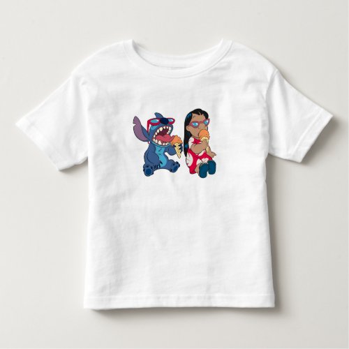 Lilo  Stitchs Lilo and Stitch Eating Ice Cream Toddler T_shirt