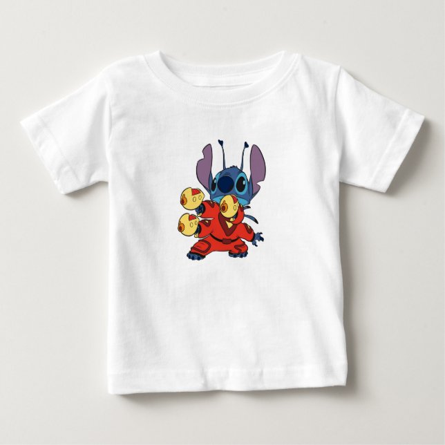 Lilo & Stitch's Stitch with Ray Guns Baby T-Shirt (Front)