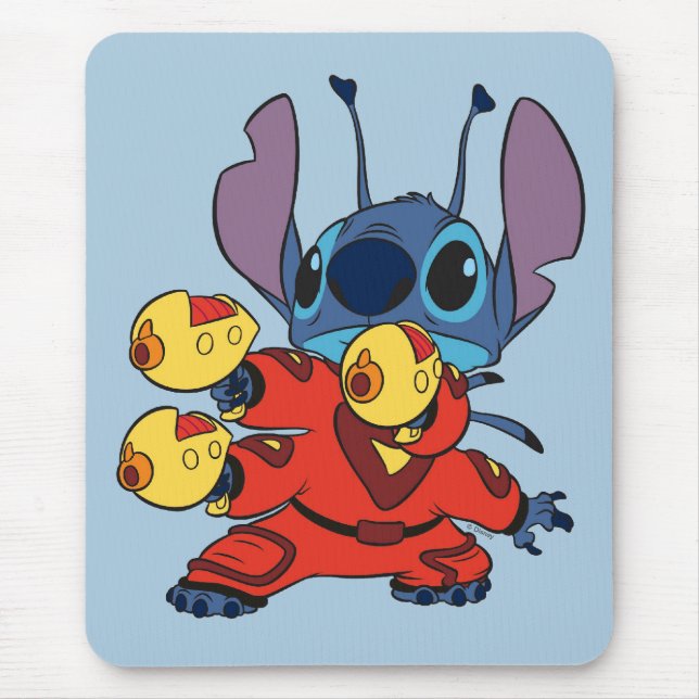 Lilo & Stitch's Stitch with Ray Guns Mouse Pad (Front)