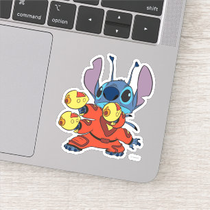 Lilo & Stitch's Stitch with Ray Guns Sticker