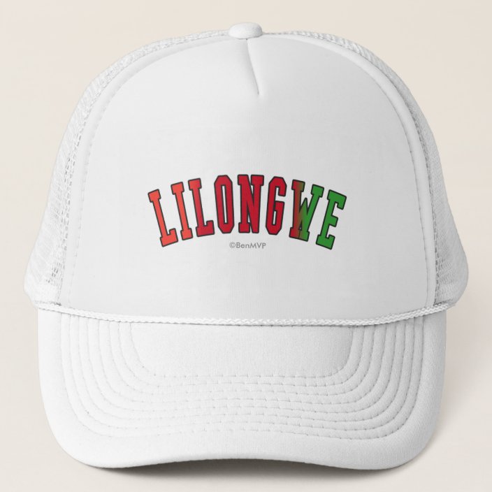 Lilongwe in Malawi National Flag Colors Mesh Hat
