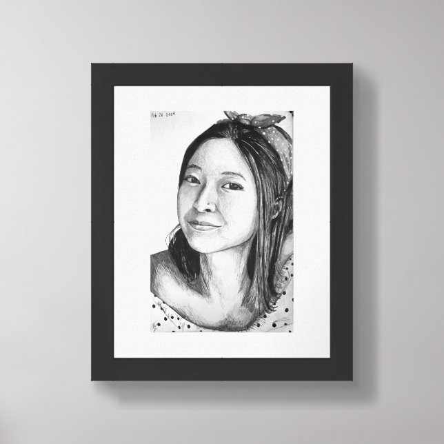 LILY 2 PORTRAIT FRAMED ART (Framed Front)