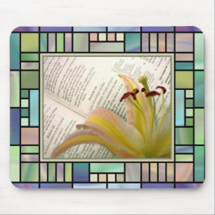 Lily and Bible Mouse Pad