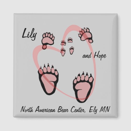 Lily and Hope Heart Magnet