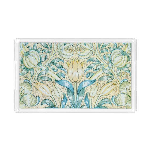 Lily and Pomegranate Vintage Floral Acrylic Tray (Front)