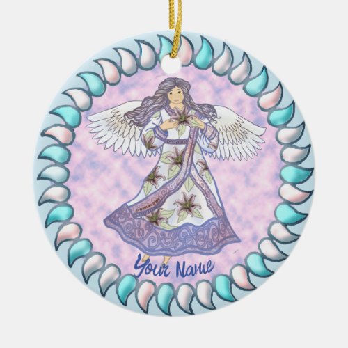 Lily Angel custom name ornament
