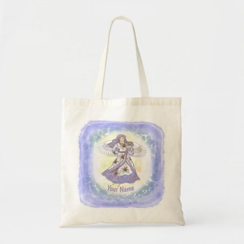 Lily Angel custom name tote bag