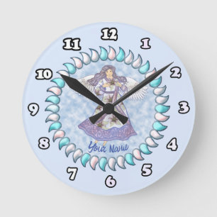 lily angel round clock