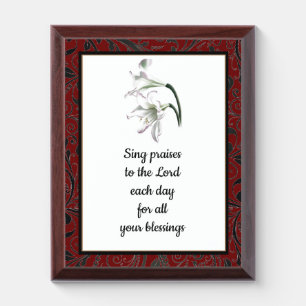 Lily Art Plaque Sing Praises