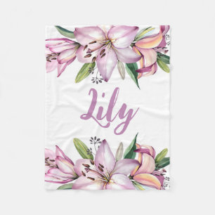 Lily Baby Blanket, Lily Floral, Lily Nursery, Baby