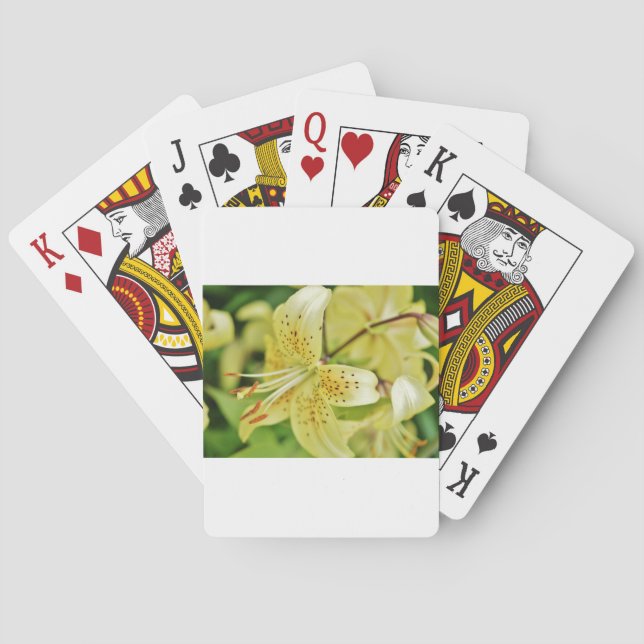 Lily Blooms  Wedding Parties Poker Cards (Back)