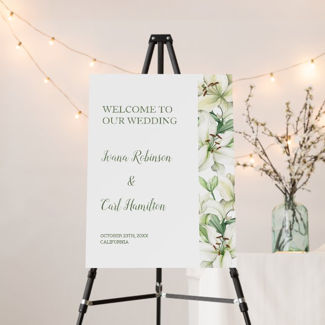 LILY Blossom Elegance Welcome Sign (In Situ (Stand))