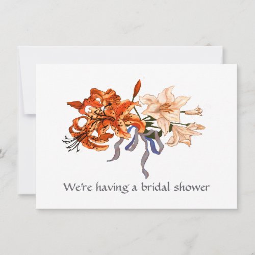 Lily Bouquet Bridal Wedding Shower Card