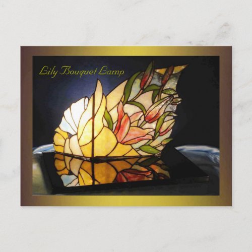 Lily Bouquet Lamp Fine Art Postcard