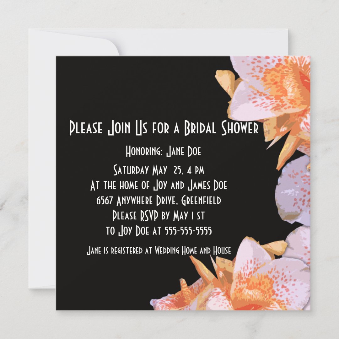 Lily Bridal Shower Invitation Zazzle