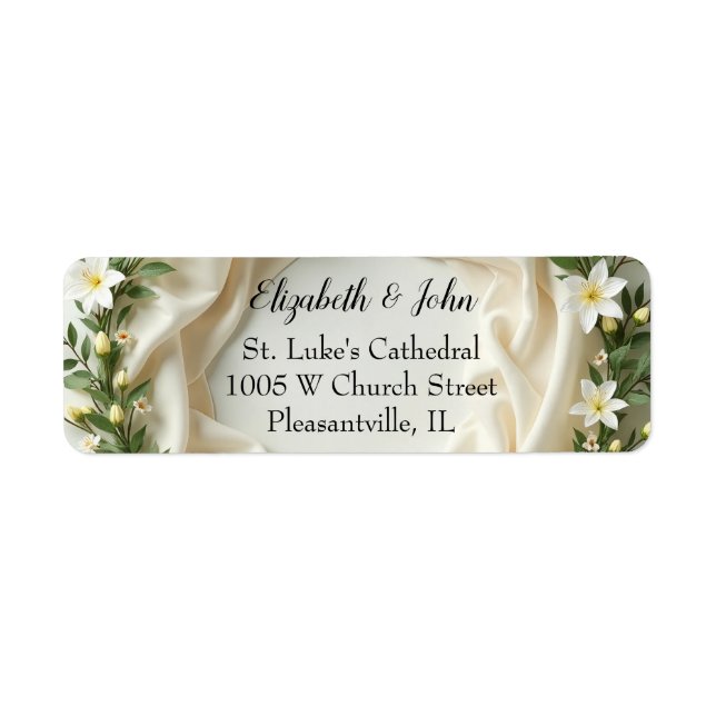 Lily Bridal Wreath Label (Front)