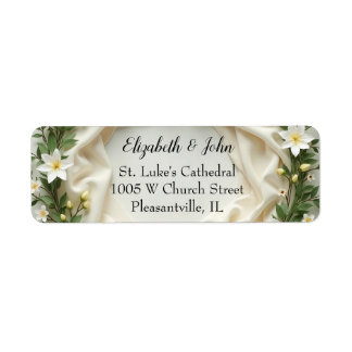 Lily Bridal Wreath Label