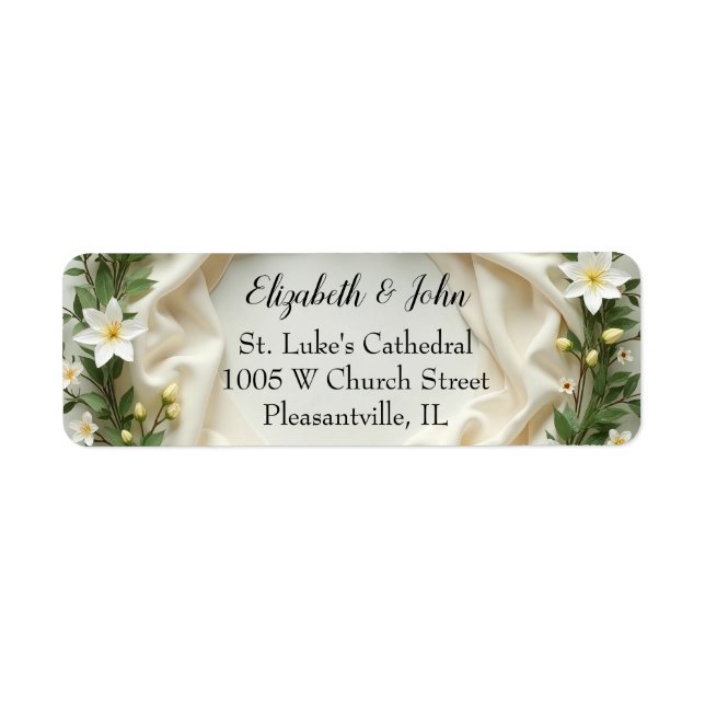 Lily Bridal Wreath Label (Front)