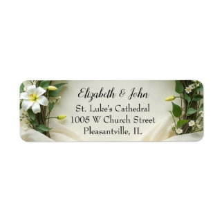 Lily Bridal Wreath Label