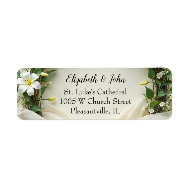Lily Bridal Wreath Label (Front)