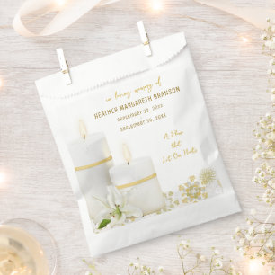 Lily Candle Favor Bags