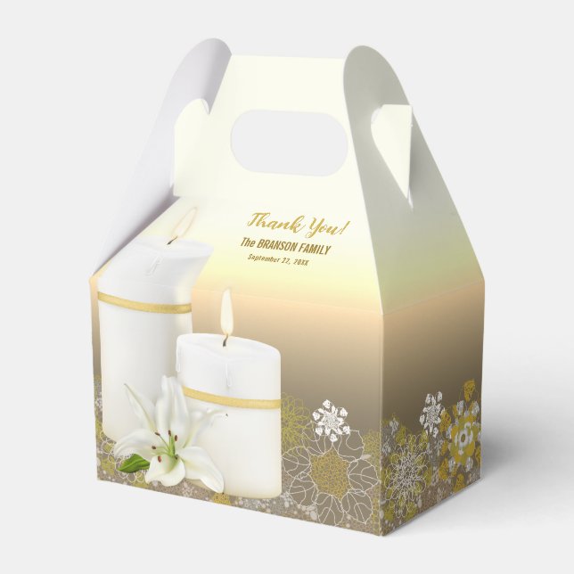 Lily Candle Favor Boxes (Front Side)