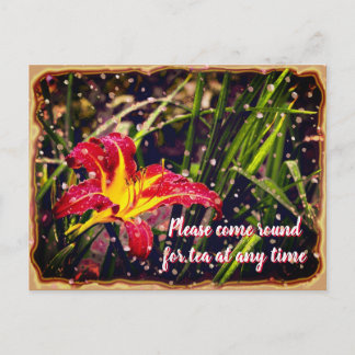 Lily Come for Tea Postcard