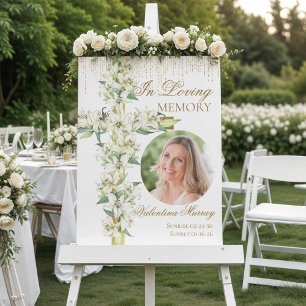 Lily Cross Celebration of Life Memorial Funeral Foam Board