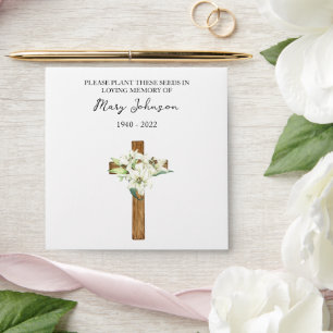 Lily Cross Seed Packet Funeral Envelope