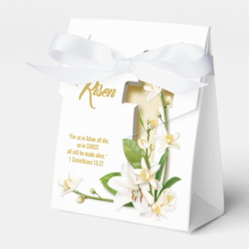 Lily Cross Spring Easter Favor Boxes