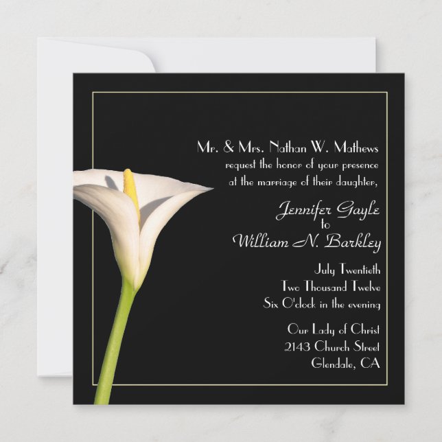 Lily Custom Wedding Invitation (Front)