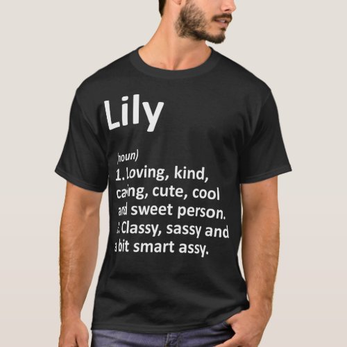LILY Definition Personalized Name Funny Birthday T_Shirt