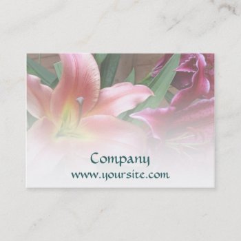 Lily Duo Floral Business Card by profilesincolor at Zazzle
