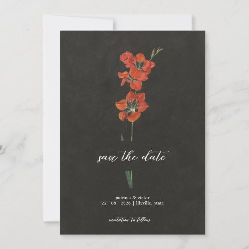 Lily Dutch Master Painting Flat Save The Date Card