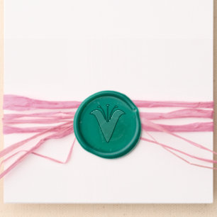 Lily Emblem Wedding Wax Seal Sticker