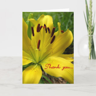 Lily Floral Thank You Card