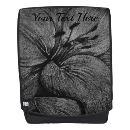 lily flower abstract contempory monochrome backpack