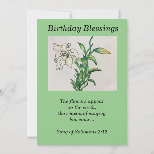 Lily Flower Birthday Blessings Quote Solomons 212