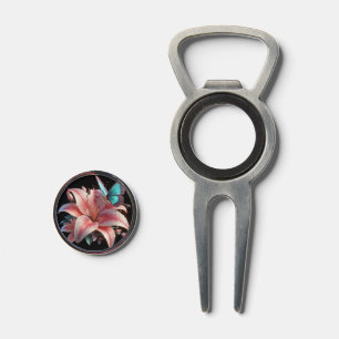 Lily Flower & Butterfly Divot Tool