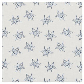 Lily flower drawing pattern fabric