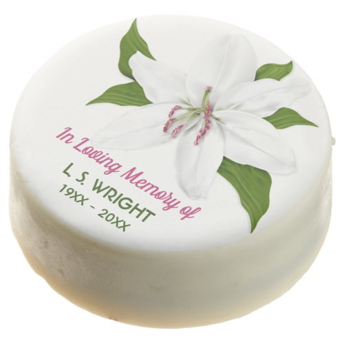 Lily Flower Funeral Memorial Chocolate Covered Oreo
