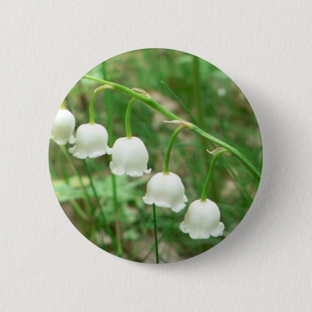 Lily Flower Pinback Button (Front)
