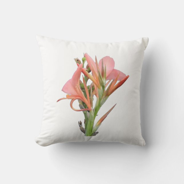 Lily Flower Throw Pillow (Front)