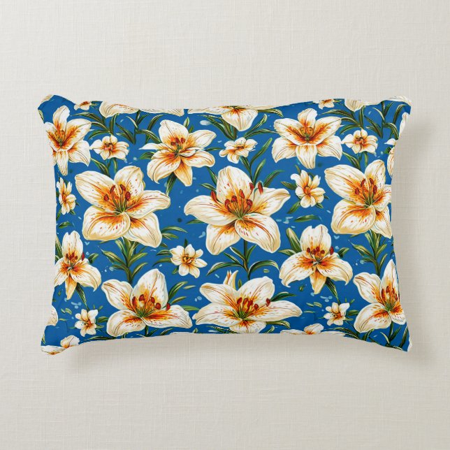 Lily flowers accent pillow (Front)