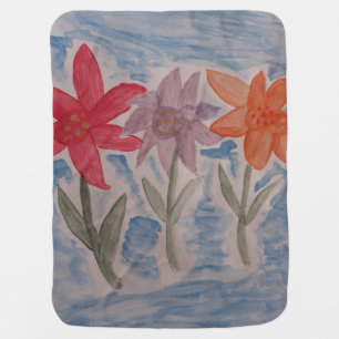 Lily Flowers Baby Blanket