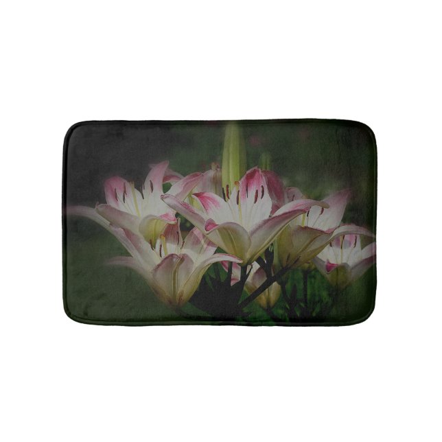 Lily Flowers Bathroom Mat (Front)
