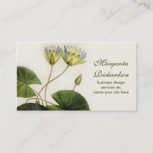 Customizable lily flowers business card