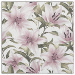 Lily flowers. Floral pattern Fabric